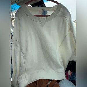 Free People Movement White Sweatshirt Hatch Maternity  NWT XL